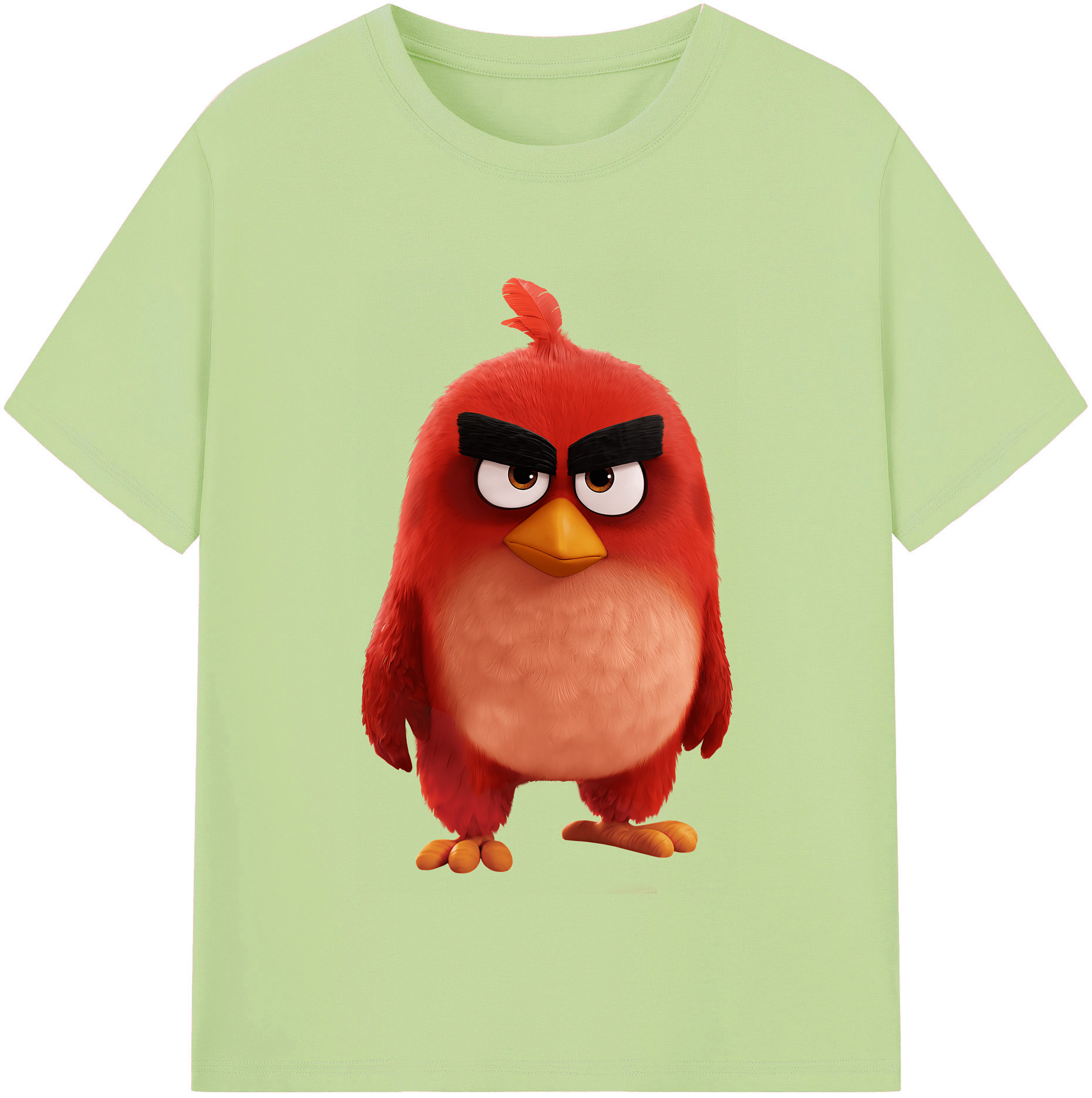 （画像用） Angry Birds アングリーバード 綿100％半袖Tシャツ（フロントプリント）